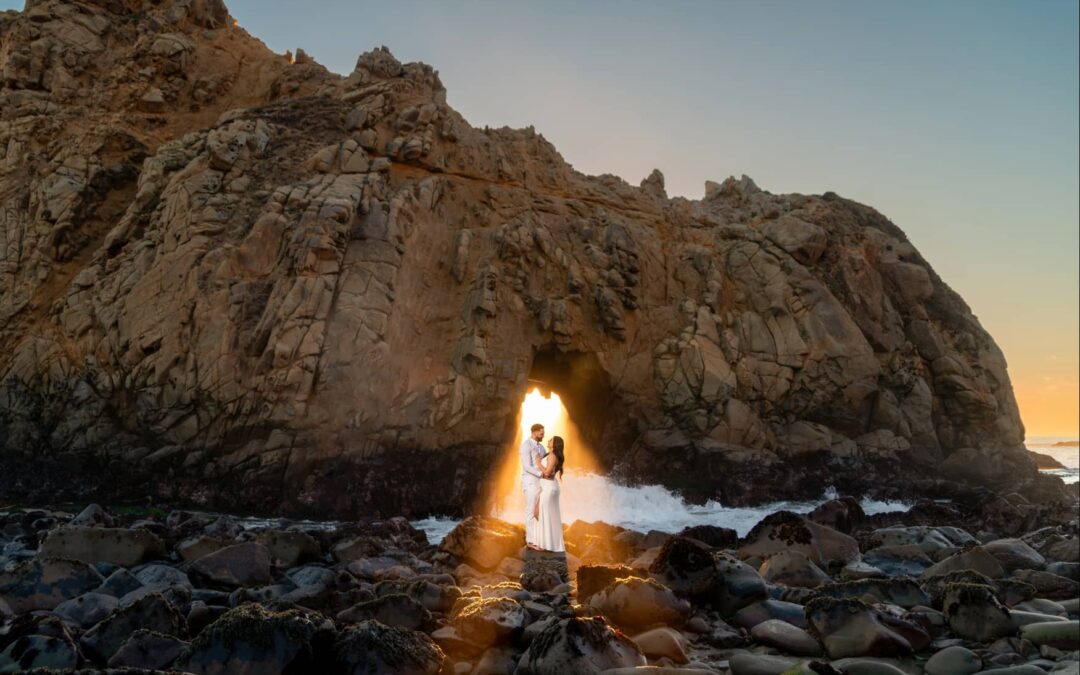 Pfeiffer Beach Engagement Photos in Big Sur